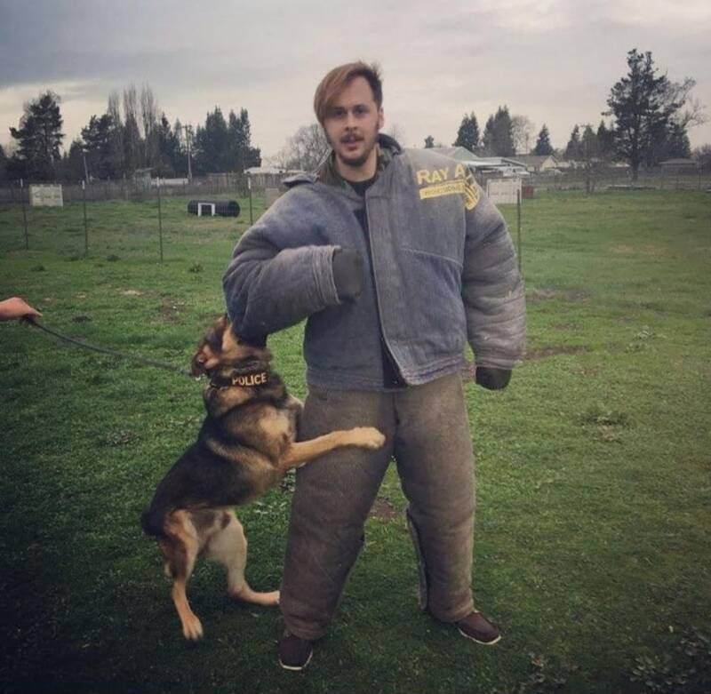 Training with a police K9